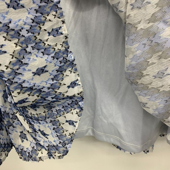 Calvin Klein Dress Blue Floral Tiered Midi Tie 3/4 Sleeve V Neck - Picture 9 of 14